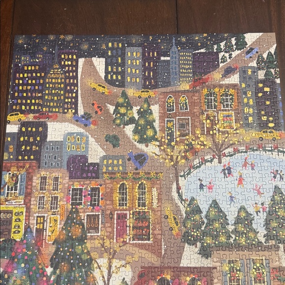 Galison Sparkling City Foil Puzzle. 1000 pieces.  Complete with poster - Picture 7 of 9